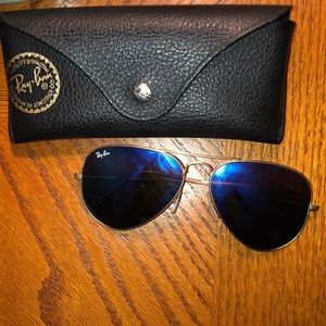 Crystal blue Ray Ban aviators